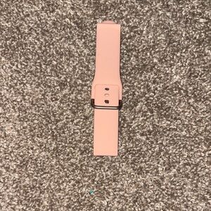 Tan Silicone Watch Band with Silver Buckle